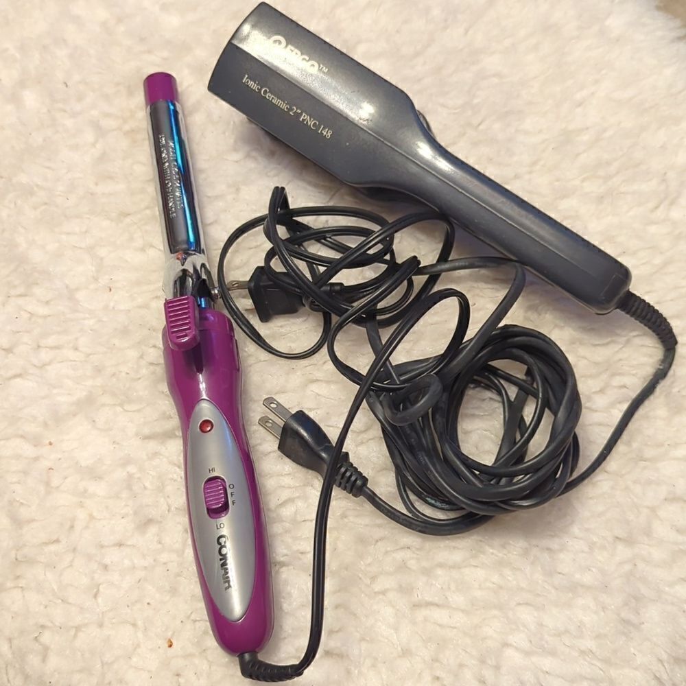 ERGO ProSleeker 2” Tourmaline Ceramic Hair Straightener Iron,Conair CB600 iron‎